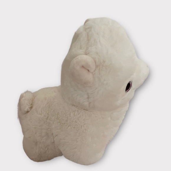 Keel Toys Alpaca Llama Soft Toy Plush Cuddly Animal White Pink Eyes Age 1+ Years - Picture 3 of 12